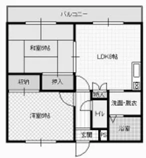 グリーンヤード大利【2階】の間取り