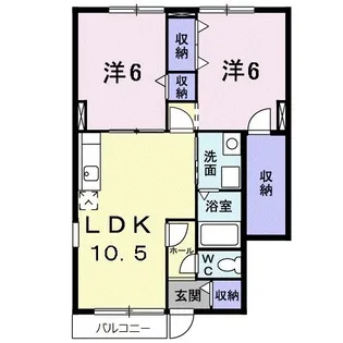 ソレアード パラーシオ スール【1階】の間取り