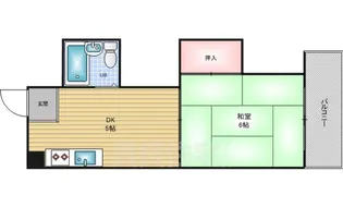 上本町ハイツ【5階】の間取り