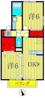 ウィルモア新松戸A【2階】の間取り