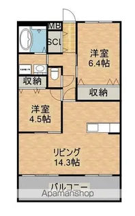 Alte Meister Malama(アルテマイスターマラマ)【2階】の間取り