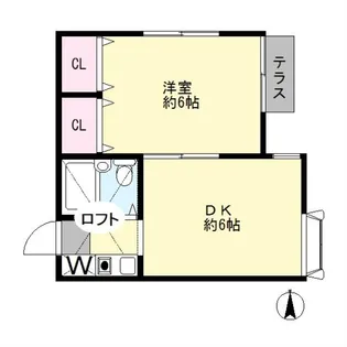 ヒルサイドテラスマキ【1階】の間取り