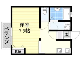 法華津アパート【2階】の間取り