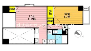 ドミール高松町【6階】の間取り