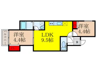 D porta harvest【1階】の間取り