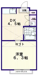 グリーンハイツ和泉B棟【1階】の間取り