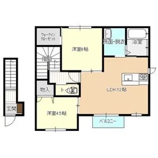 ベルメゾン館向【2階】の間取り