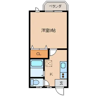 タウンハイツぽぷら【1階】の間取り