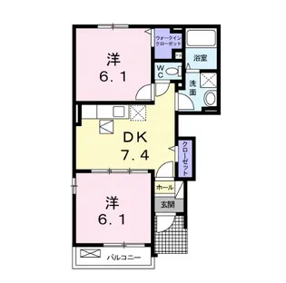 カーサフォーオール【1階】の間取り