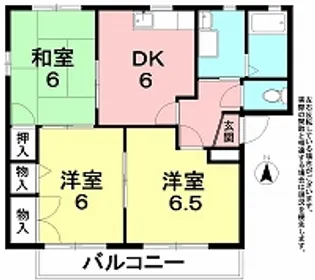 アミークス松富B棟【1階】の間取り