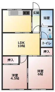 木村コーポ 北棟【1階】の間取り