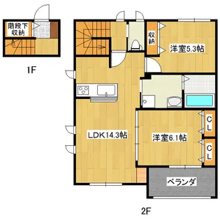CAOLILA (カリラ)【2階】の間取り