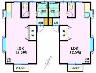 Fハウス【1階】の間取り