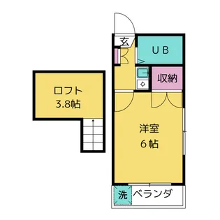 1Kの間取り画像