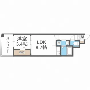 セレニテ堺筋本町プリエ【15階】の間取り