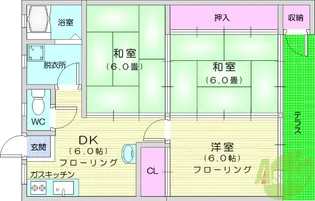 108アパート【1階】の間取り