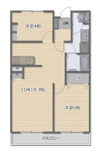 光マンション【1階】の間取り