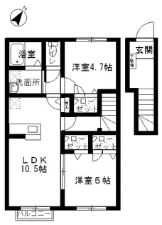 ピースフル カーサ【2階】の間取り
