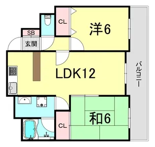 グリーンパレス塩屋【2階】の間取り