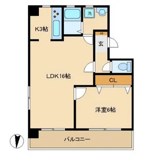 プライムKイースト【4階】の間取り