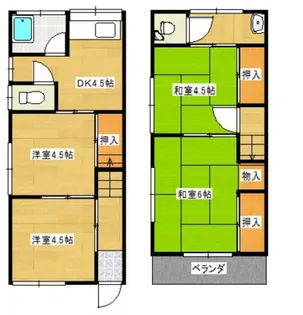 広島県広島市南区宇品西2【一戸建】の間取り