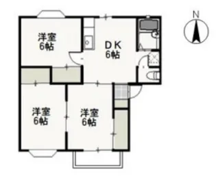 サンライズ平野 A【1階】の間取り