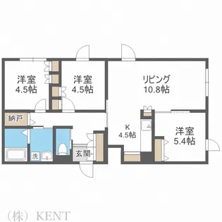 ビラ・ソラシア【3階】の間取り