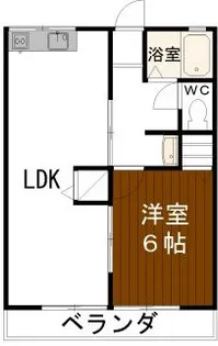 コーポチェリーC棟【2階】の間取り