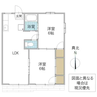 ホワイトビレッジ F棟【1階】の間取り