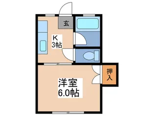 ハイツかめや【2階】の間取り