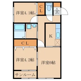 コリーヌ A棟【1階】の間取り
