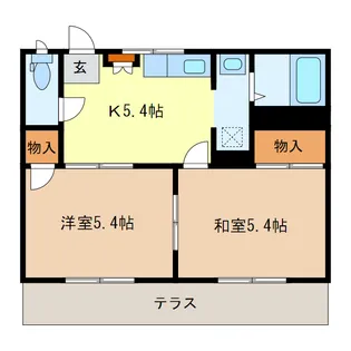 タウニー三和【2階】の間取り