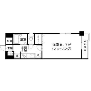 1Kの間取り画像