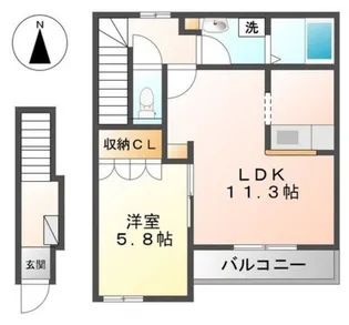 Casa Pastorale【2階】の間取り
