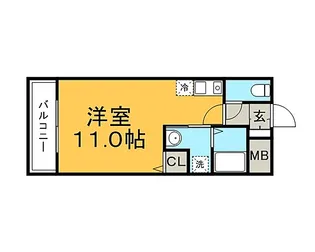 ヒルズ六ツ門【5階】の間取り