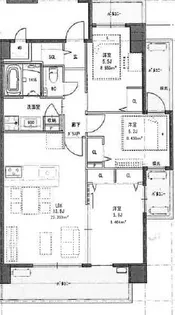 プラトウズ仲原【3階】の間取り