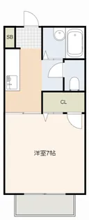 丸二ハイム山下【1階】の間取り