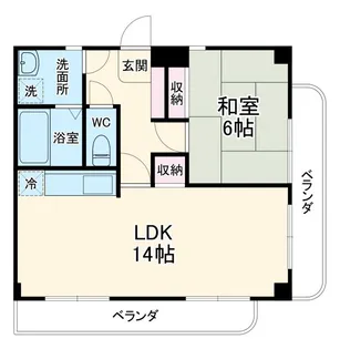 岩井堂マンション【2階】の間取り