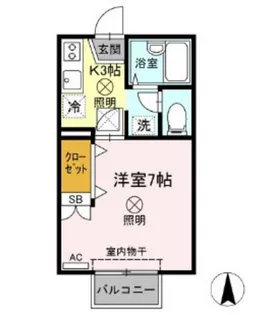 サンシャインパレスA/B B棟【1階】の間取り