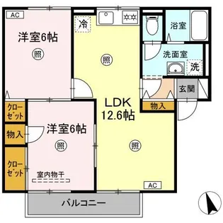 メゾンリヴェール A棟【2階】の間取り