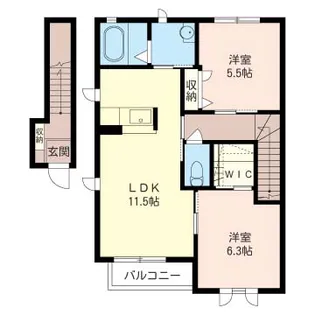 アミティエA【2階】の間取り