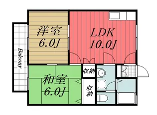 千葉県東金市北之幸谷【アパート】の間取り