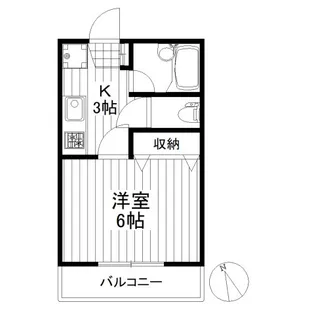 ハイツクレセント【1階】の間取り