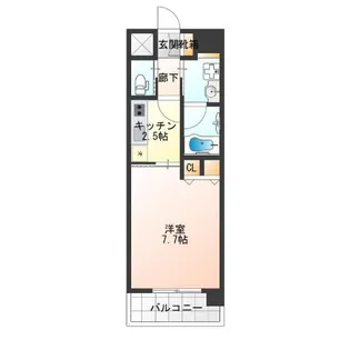 フレンシアノイエ難波南【11階】の間取り