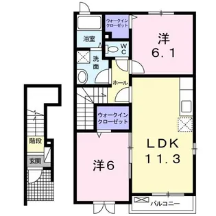 茨城県土浦市神立町【アパート】の間取り
