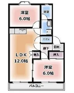 アップルハウス A棟【2階】の間取り