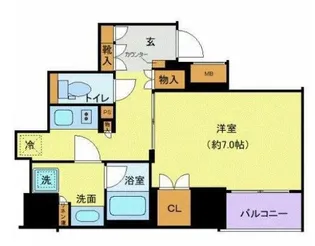 東京都渋谷区本町3【マンション】の間取り