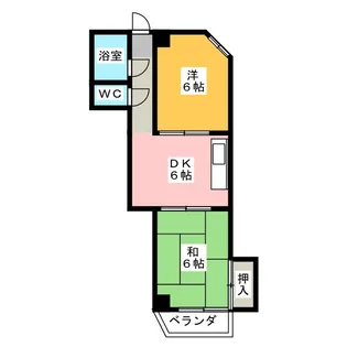 ブランシュ東海通【4階】の間取り