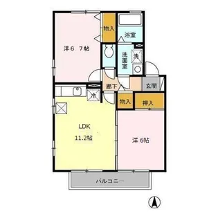 セジュール早水 III号館【1階】の間取り