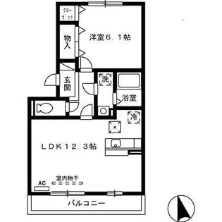 N’s BLANC A棟【1階】の間取り